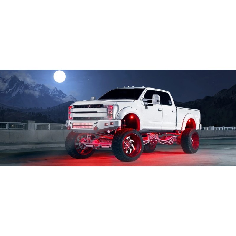 MICTUNING 8Pcs RGB LED Rock Lights Car Underglow Underbody Neon