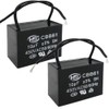 Twidec/2Pcs 450V AC 50/60Hz Run Capacitor 2-Wire Metallized Polypropylene Film