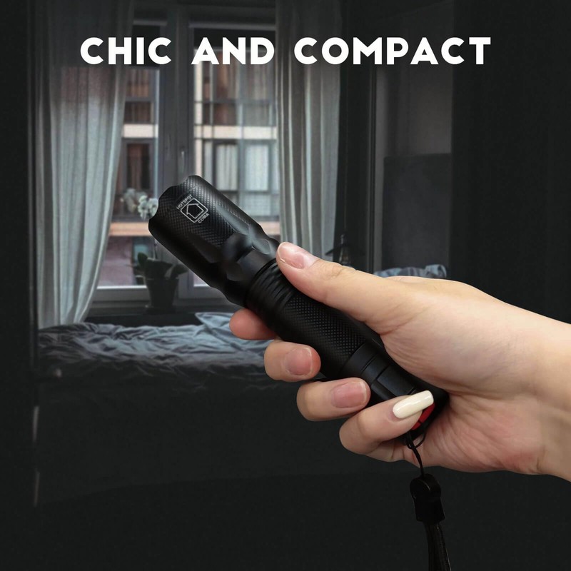 METII Multicolor Flashlight Rechargeable, Red, Green, Blue & White Light