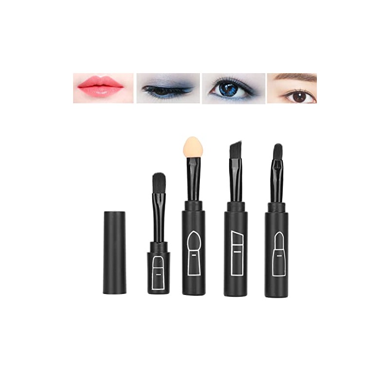 Juego de Brochas de Maquillaje Telescópicas 4 en 1, Brochas