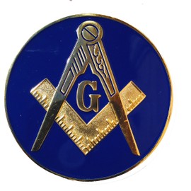 Masonic Master Mason Auto Car Tag Emblem Reflex Blue Made of Aluminum