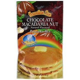 Pancake Mix, 6 Ounce Bag by Hawaiian Sun (Chocolate Macadamia Nut, 12 Packs)