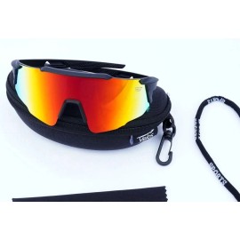 Velos Youth Baseball Sunglasses Polarized for Kids Sports 7-11U Softball Black/red