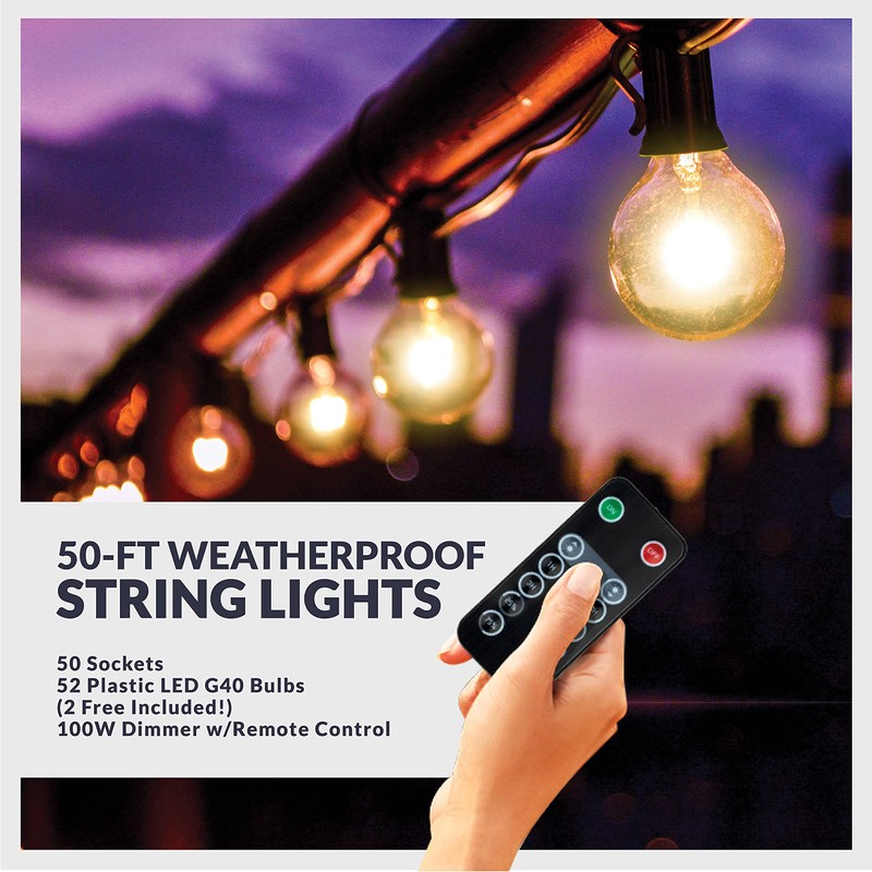 Newhouse Lighting PSTRINGLEDDIM G40 String Weatherproof Technology, 100W Dimmer with