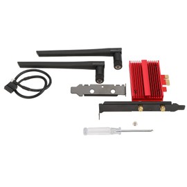 Wifi 6 Adapter 6GHz 5.8GHz 2. 4GHz Maximum 3000Mbps WiFi 6 Fast Heat Dissipation PCIE Wireless Adapter for Desktop