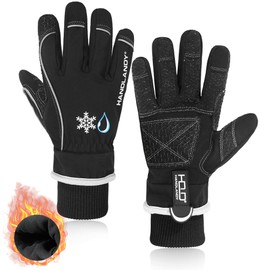 HLDD HANDLANDY Waterproof & Windproof Winter Gloves for Men Women, Touchscreen Thermal Gloves for Cold Weather, Ski Snowboard Work Gloves