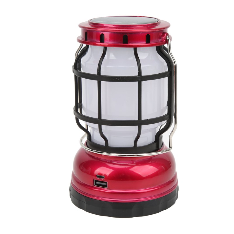 LED Camping Lantern USB Rechargeable Solar Powered Camping Light for