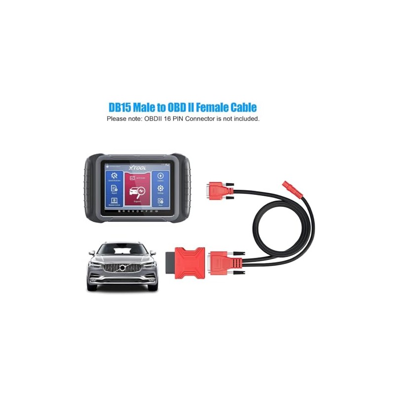 XTOOL DB15 OBDII Replacement Cable, Male to Female OBD2 Cable,