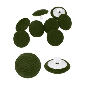 sourcing map 10pcs Fabric Cloth Buttons 0.5" Round Sewing Button with Shank Fabric Covered Buttons for Jacket Coat Shirt Suits Bridal, Navy Green