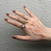 Thyonta 3PCS Hand Tattoo Stencil Indo-Nepalese Black Openwork Henna Tattoo