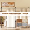Bonpally Room Divider Curtain Rod, No Drilling Tension Rod for