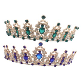 PACKOVE 2pcs Lightweight Crystal Headband for Brides Special Occasions Elegant Hair Jewelry for Birthdays Prom Versatile Bridal Crown Accessories