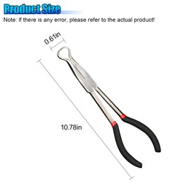 GAOLAOSY Electrical Disconnect Plier, 11 Inch Automotive Electrical Connector Removal Pilers, O-Shaped Soldering Aid Plier with Anti-Slip Handle, Long Spark Plug Fuel Line Hose Clip Clamp Remover
