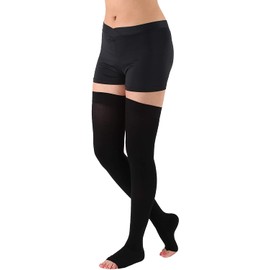 Unisex Thigh High Compression Stockings - Compression Hose for Circulation