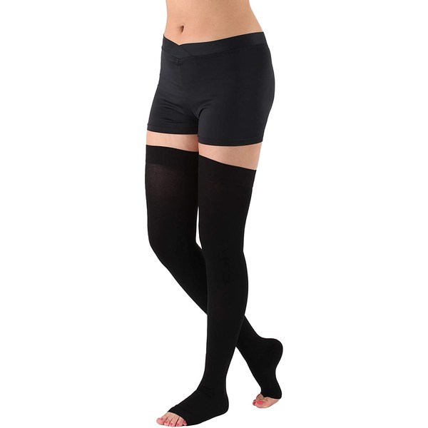 Unisex Thigh High Compression Stockings - Compression Hose for Circulation