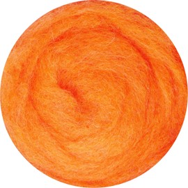 SIA COLLA-S Felt Wool 100% Wool for Felting Dry Felting Wet Felting - Light Orange Yellow Ochre 50 g