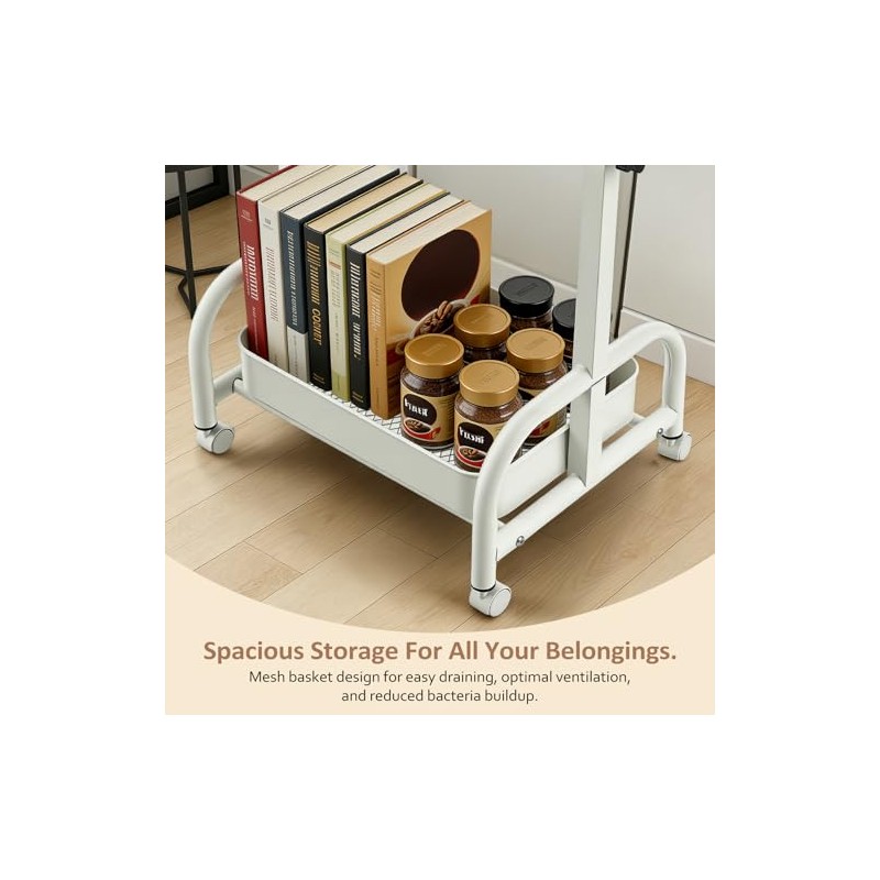 Overbed Table with Wheels,Height Adjustable Side Table