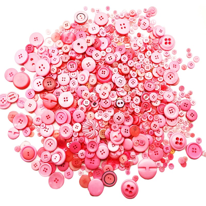 Botones para manualidades., Rosado, 1