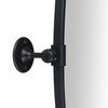 TEHOME Farmhouse Black Oval Metal Pivot Bathroom Vanity Mirror Tilting