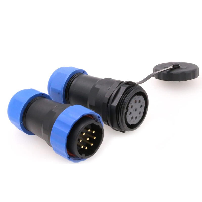 ZBLZGP SD28 9 Pin Bulkhead Connector Male Female Docking 10A