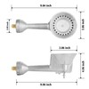 WADEO Propane Burner Head 2 PCS, High Pressure Cast-Iron Round