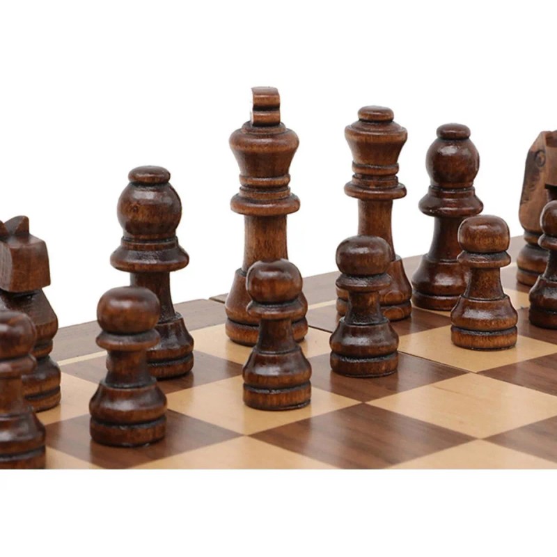 Didacti Juegos Ajedrez De Madera Tablero Plegable De Lujo Chess