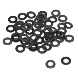 sourcing map Nylon Flat Washers 10mm OD 5mm ID 1mm Thickness for Faucet Pipe Water Hose, Pack of 50