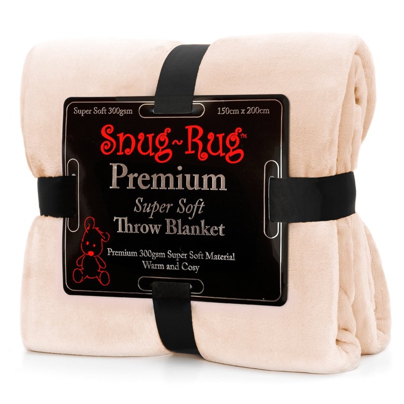 Snug Rug Premium Super Soft Fleece Throw Blanket Thick Warm