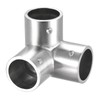 sourcing map Rail Elbow Fitting 90 Degree 3-Way Zinc Alloy