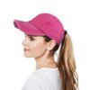 HGGE Women Ponytail Criss Cross High Messy Buns Ponycaps Baseball