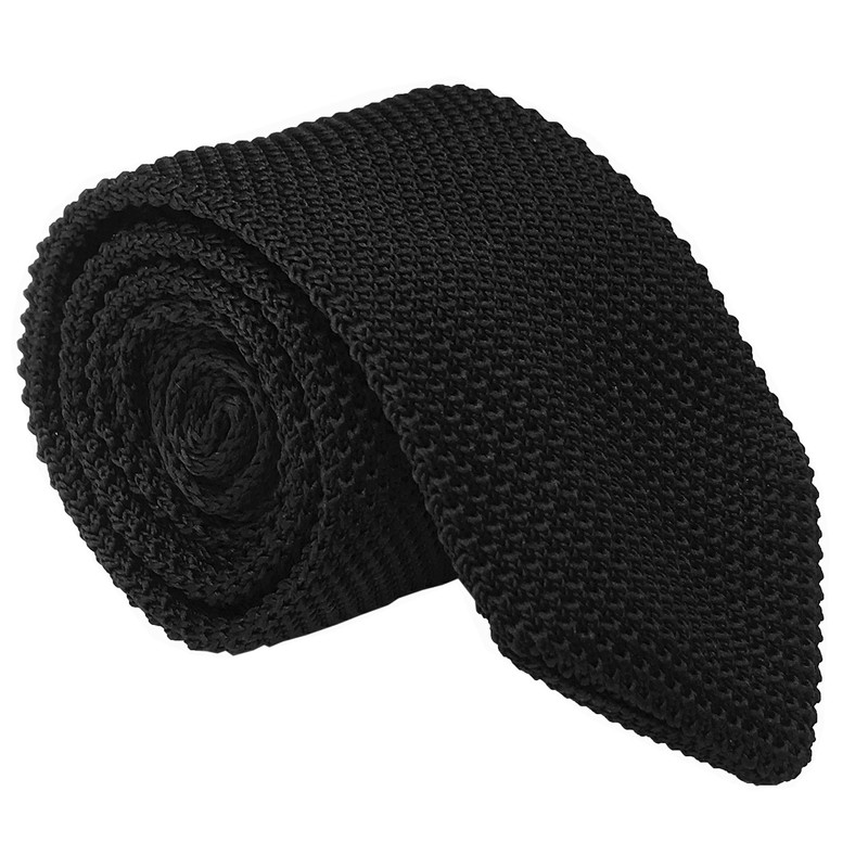 Rossika Men Classic Light Blue Textured Knit Woven Silk Tie