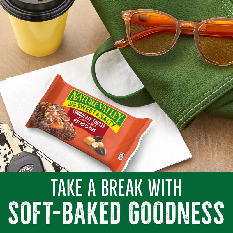 Nature Valley Soft Baked Sweet and Salty Bars, Chocolate Turtle,