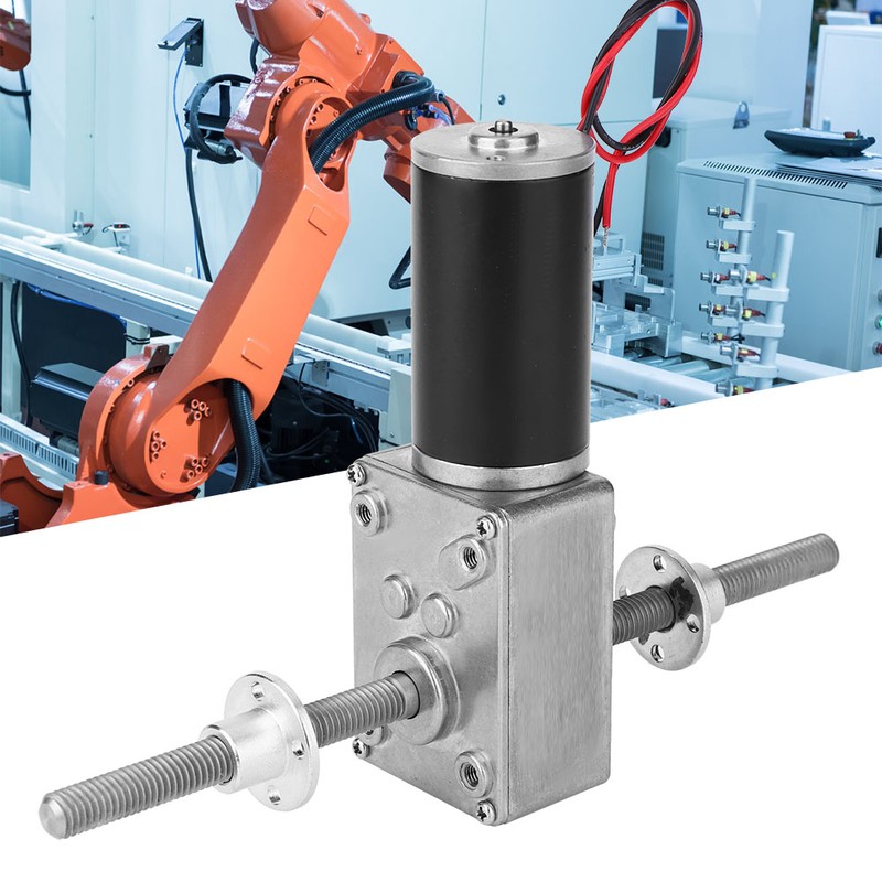 Worm Gear Motor M8 Dual Shaft Double Right Hand Thread