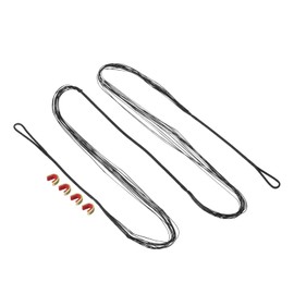 PATIKIL Bow String Replacement with 4 Nock Points for AMO 54", 14 Strands Traditional Long Bow Recurve Bowstring, Black