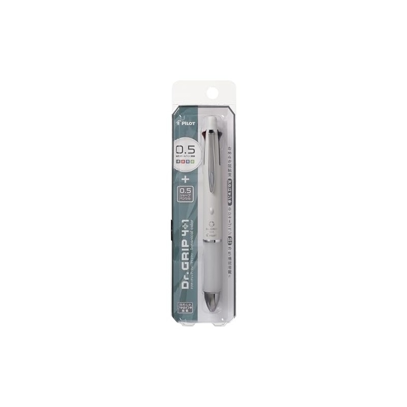 PILOT Multifunctional Writing Instrument Doctor Grip 4+1 5-Pack Cotton White