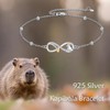 POPLYKE Capybara Bracelet for Women Sterling Silver Infinity Bracelet Capybara