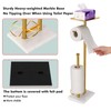 Toilet Paper Holder with Tray at The Top, Sturdy Marble