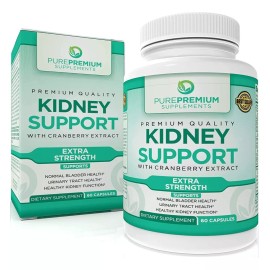 PurePremium Supplements Limpieza De Riñón (90 Cápsulas) Kidney Cleanse Salud Vejiga Sabor Sin Sabor