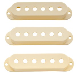 Musiclily Pro ST-Style Single Coil Pickup Cover Pickup Caps Set for Import Strat Squier Electric Guitar, Cream (Set of 3)