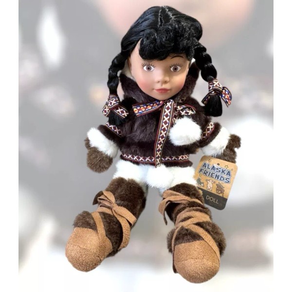 Arctic circle New Indigenous Rubber Face soft Body Doll faux