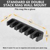 Adoreal 2PCS Magnetic ABS 6 Standard Double Stack Mag Rack