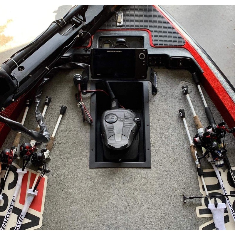 R&R Design Recessed Easy Boat Trolling Motor Pan, Powder Coated