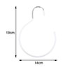3 PCS Belt Rings Tie Holder Circle Shape Clothes Hanger