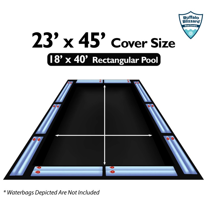 Buffalo Blizzard Deluxe 18’ x 40’ ft Rectangular Pool Cover