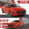 HECASA Front Grille Compatible with 2021-2023 Hyundai Elantra w/o Adaptive