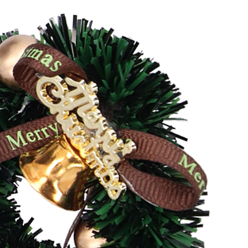 10Pcs Christmas Wreaths Miniature Scene Models Dollhouse Accessories for Above