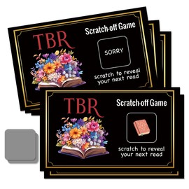 THEBESTU 50 Psc TBR Theme Scratch Off Game Cards, to Be Read Floral Book Scratch Cards for Book Club Members Teachers, Choose Your Next Book, Bookworm Librarian Gifts, Bookish Accessories