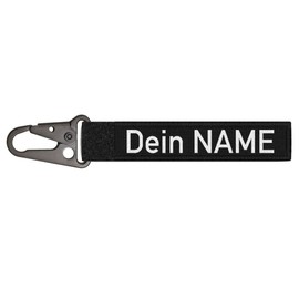 Copytec Tactical Key-Holder personalisierbar Schlüsselanhänger Namen BW#37712, Farbe:Schwarz