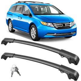 FengYu Lockable Roof Rack Cross Bars 220lb Compatible with Honda Odyssey 2011-2017 with Raised Side Rails, Heavy Duty Aluminum Roof Rails Crossbars Cargo Bars Canoe Rooftop Black Carrier Luggage