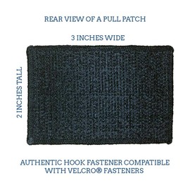 El Salvador Flag - Black and White - Distressed | Hook and Loop Attach for Hats, Jeans, Vest, Coat | 2x3 in | by Pull Patch